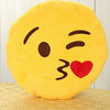 Emoji Emoticons Yellow Smiley Round Cushion Stuffed