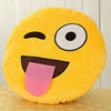 Emoji Emoticons Yellow Smiley Round Cushion Stuffed