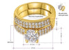 Crystal Two Rings Fashion Ring