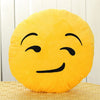 Emoji Emoticons Yellow Smiley Round Cushion Stuffed