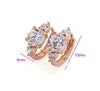 18K Yellow Gold Filled Hoop Stud exquisite Earrings