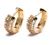 Gold Plated White Zircon Fashion Earrings