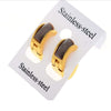 Gold Silver Punk Stainless Steel Earring