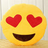 Emoji Emoticons Yellow Smiley Round Cushion Stuffed