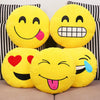 Emoji Emoticons Yellow Smiley Round Cushion Stuffed