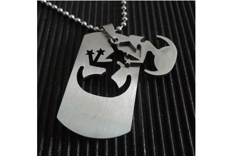 Titanium Steel Zodiac Pendant