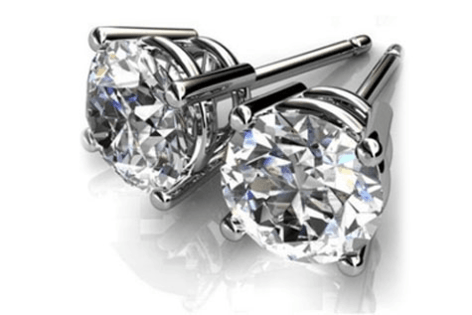 Princess Cut Stud Earrings