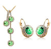 CRYSTAL Butterfly Pendant Necklace Earrings Jewelry Set