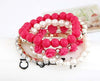 Pearl Rose Flower Multilayer Charm Bracelet & Bangle