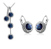 CRYSTAL Butterfly Pendant Necklace Earrings Jewelry Set