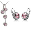 CRYSTAL Butterfly Pendant Necklace Earrings Jewelry Set