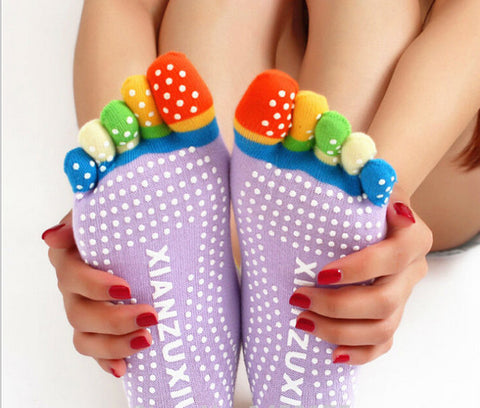 Toe Five Fingers Cotton Yoga Socks