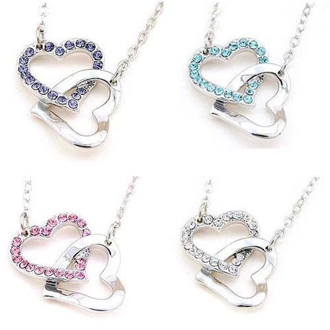 Double Heart Austrian Crystal Bracelet